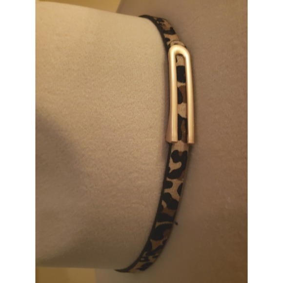 New Mud Pie Women's Fedora Hat Cream Felt, Leopard Band Western Style Adjustable - Picture 4 of 7